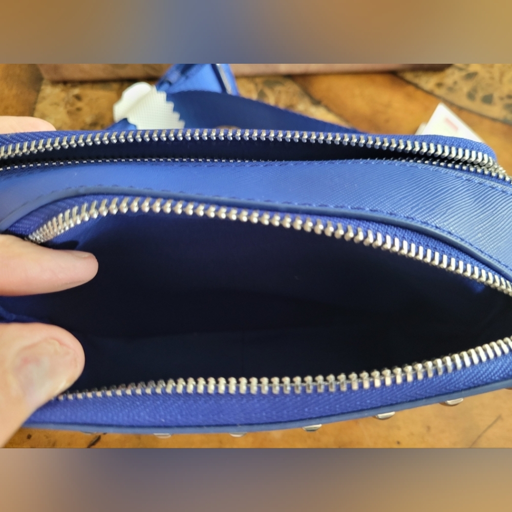 Valentino ORLANDI Vibrant Blue Studded Crossbody Bag - Picture 6 of 9